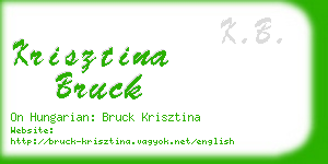 krisztina bruck business card